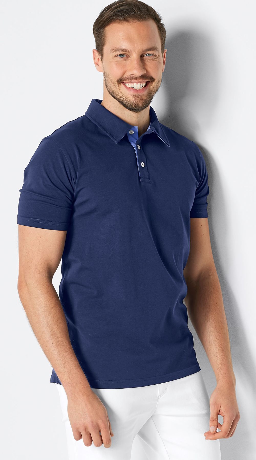 Herenshirt met kraag – single jersey 