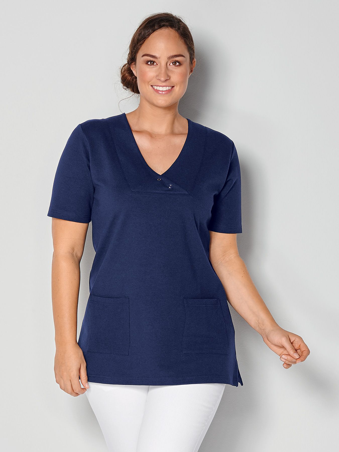 Shirt tuniek van ondoorzichtige jersey