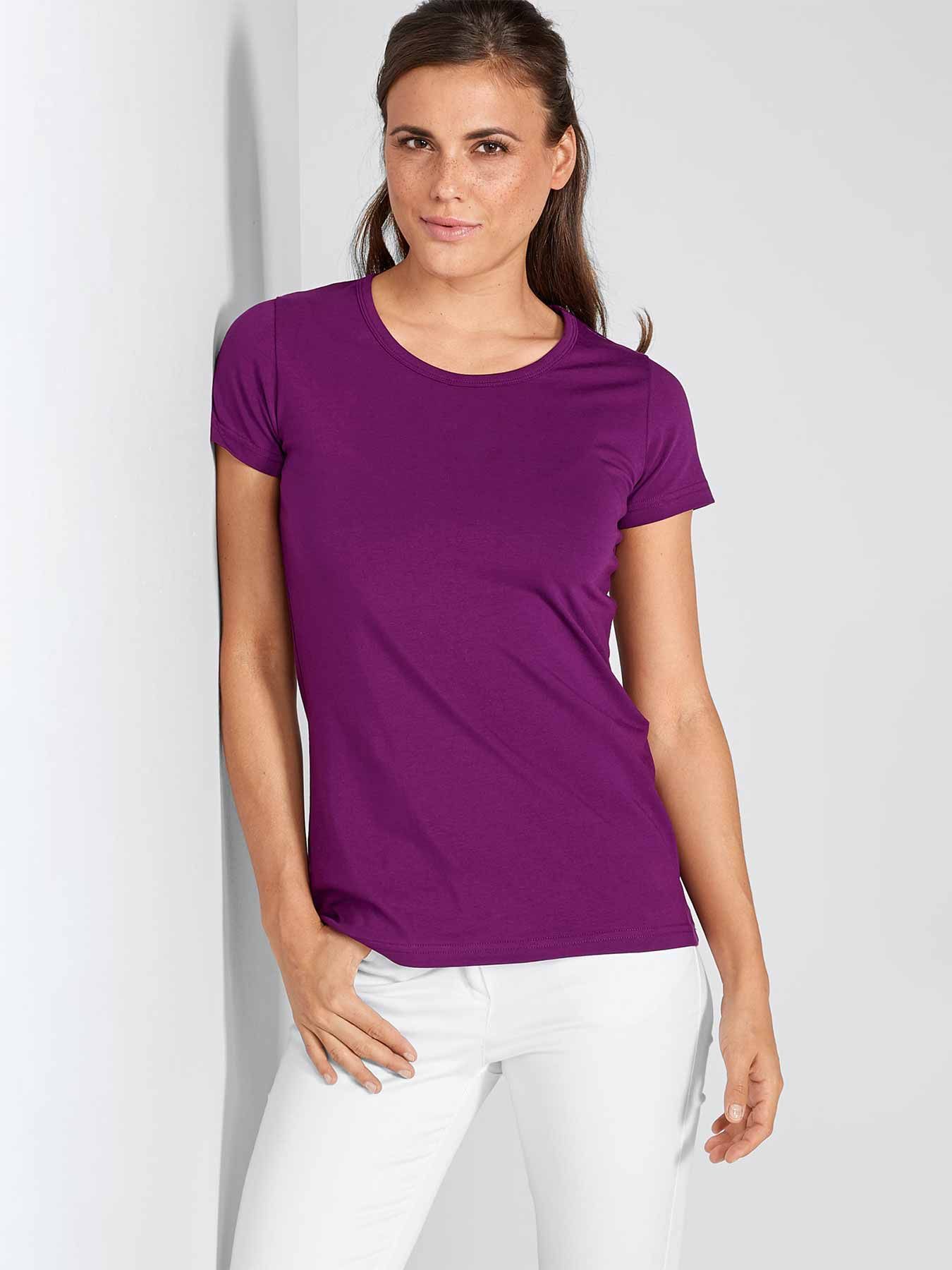 Dames T-shirt met iets langer achterpand CORIA