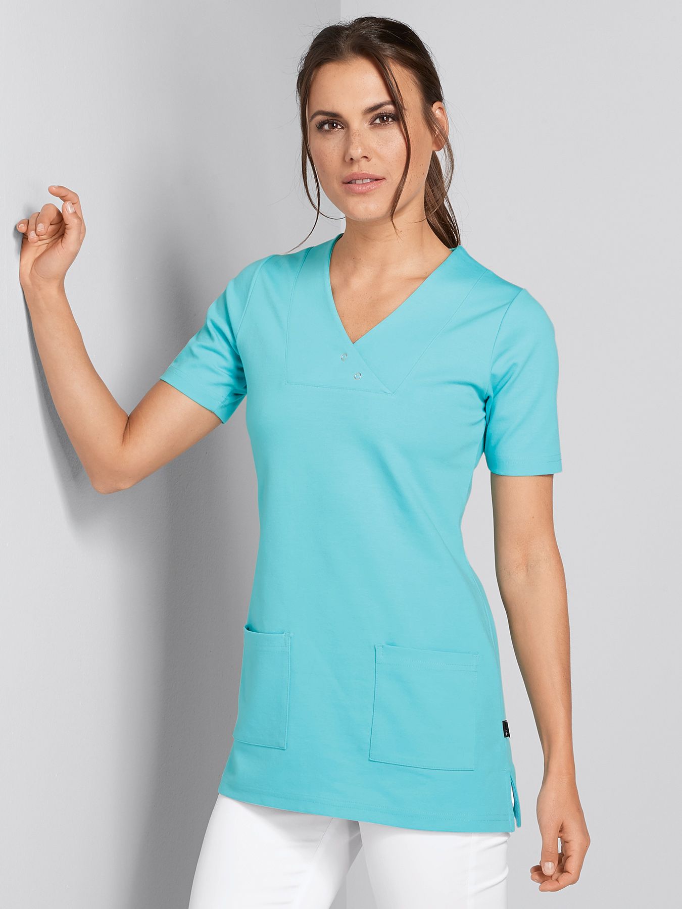 Shirt-tuniek van ondoorzichtige jersey