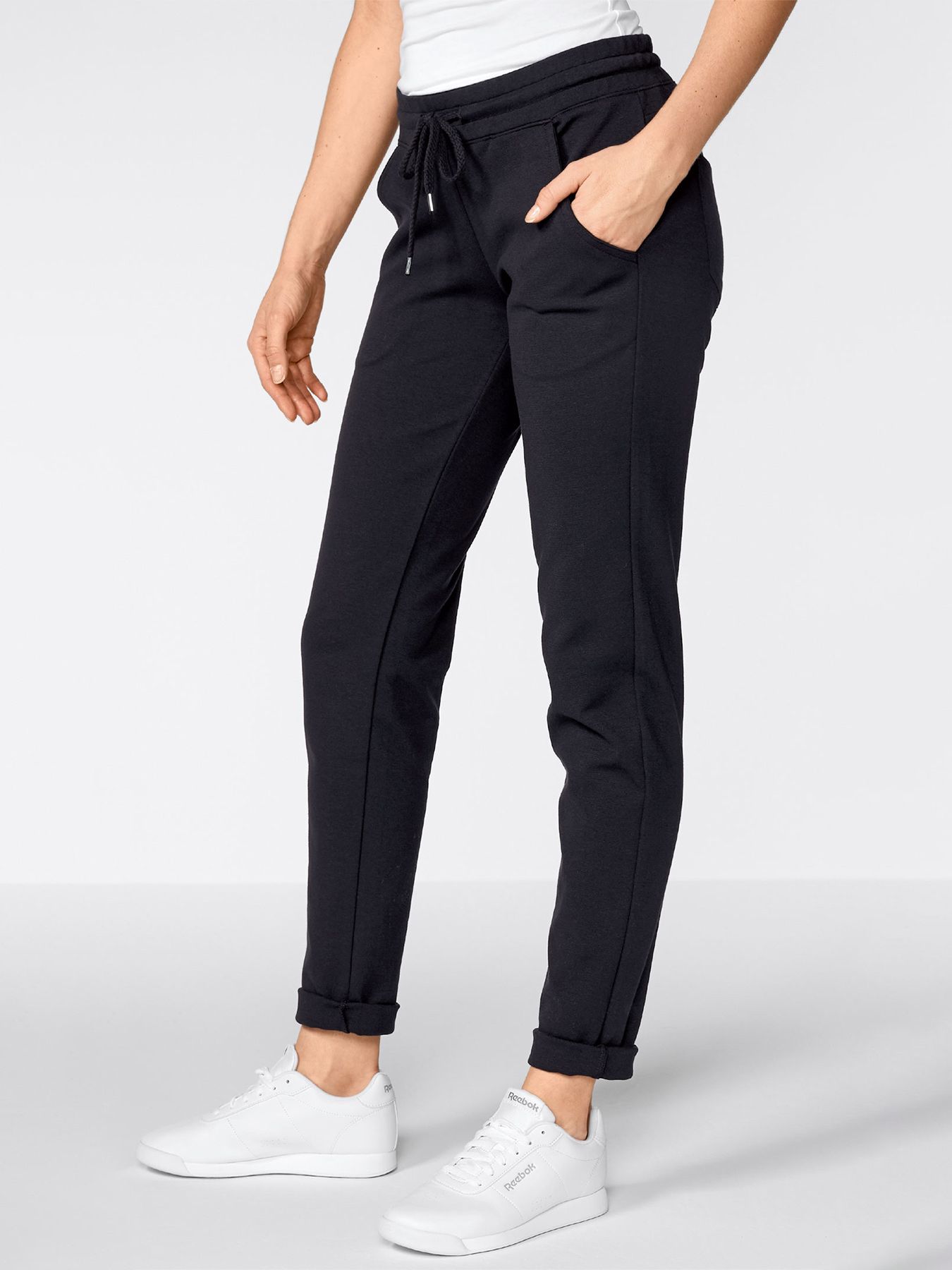 Comfortabele damesbroek PETRA – ondoorzichtige interlock jersey