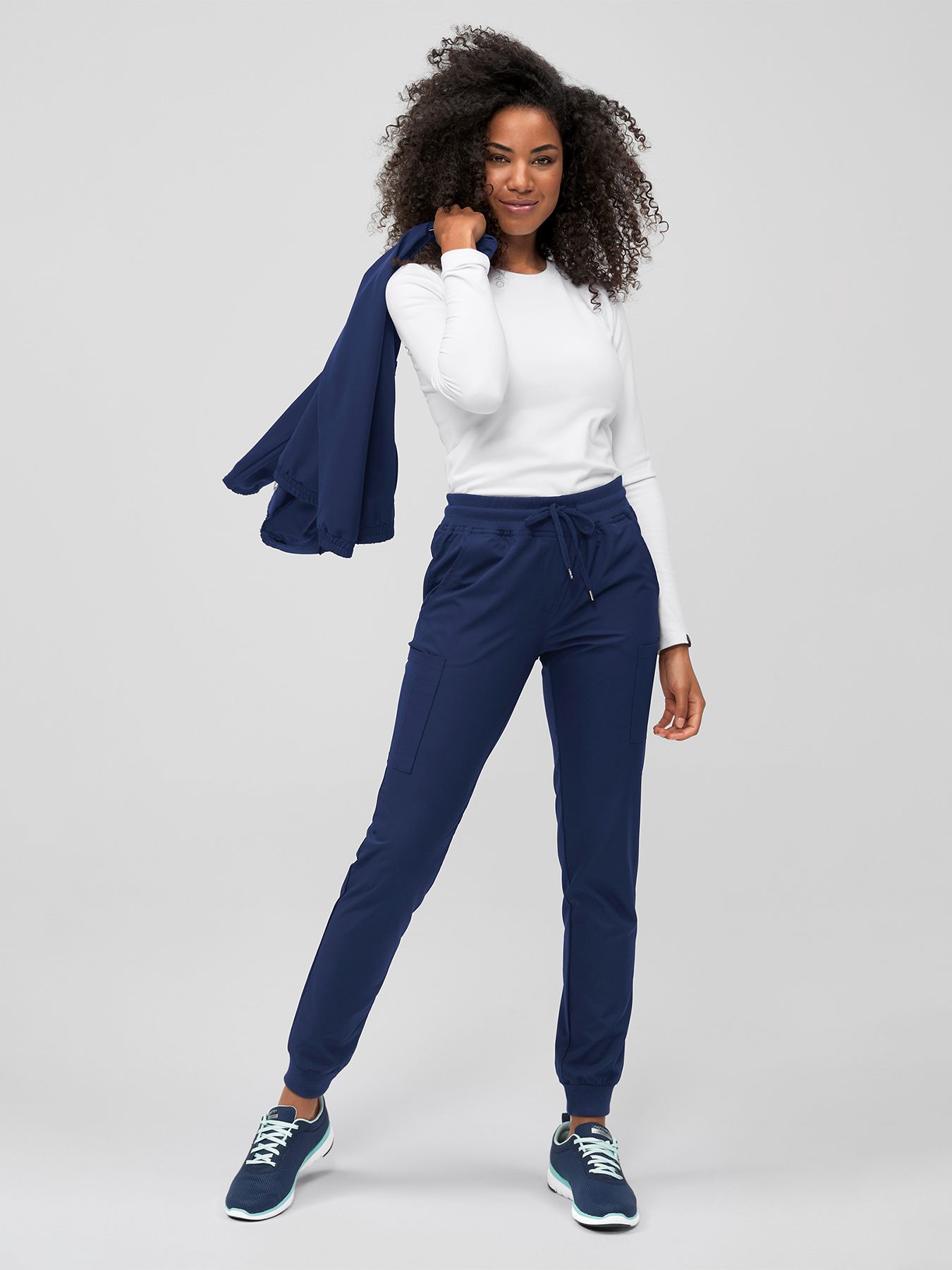 Damesbroek met elastische enkelboord RONDA – active-stretch 