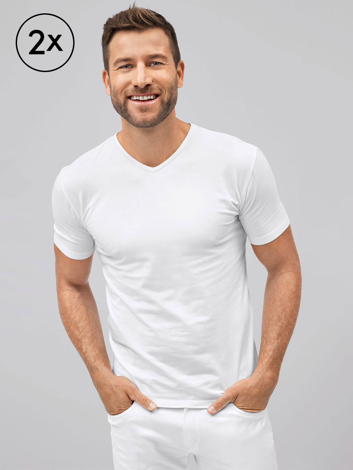 Heren ondershirt – dubbelpak