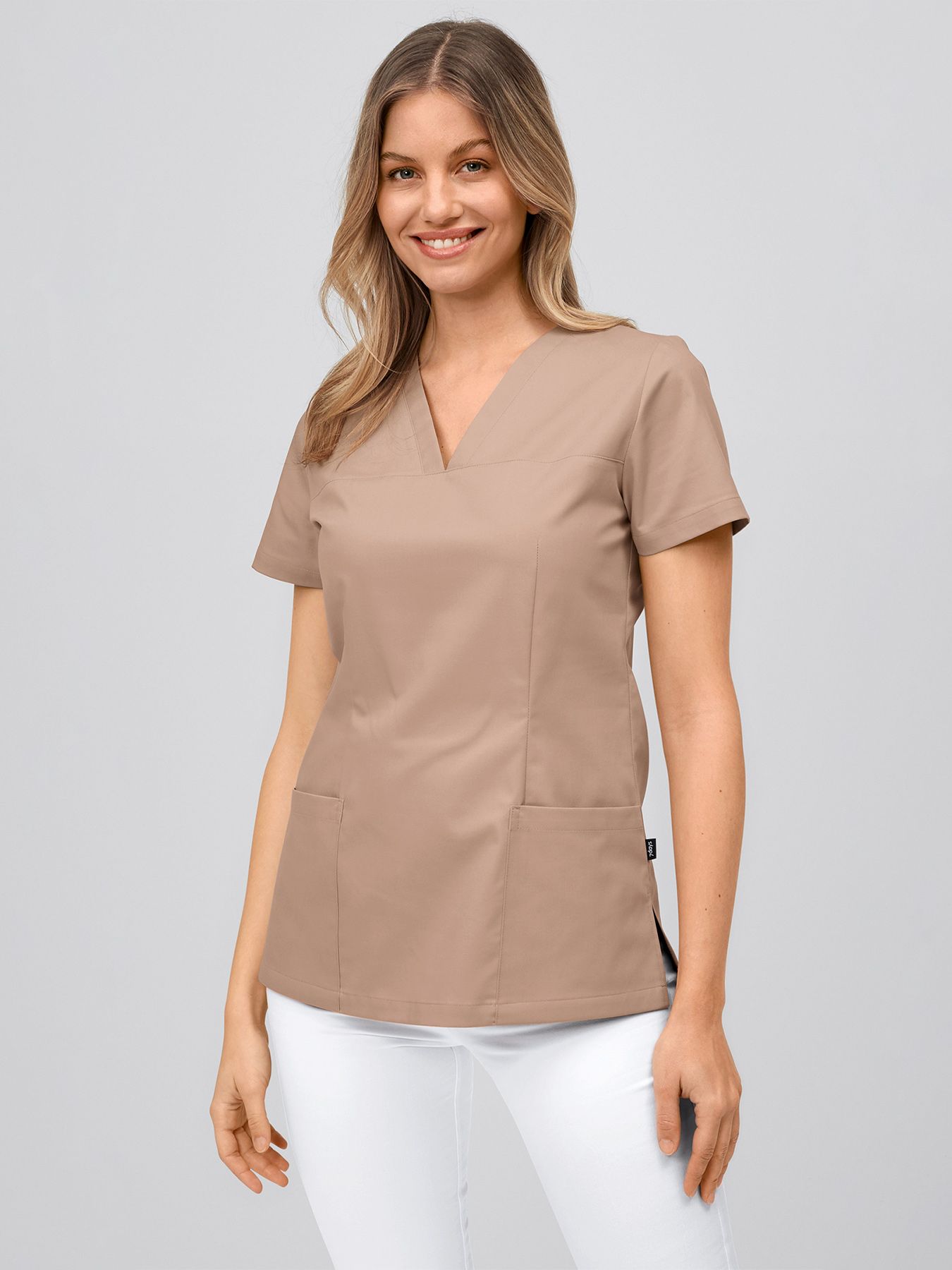 Slip-on tuniek met V-hals - 60°-was