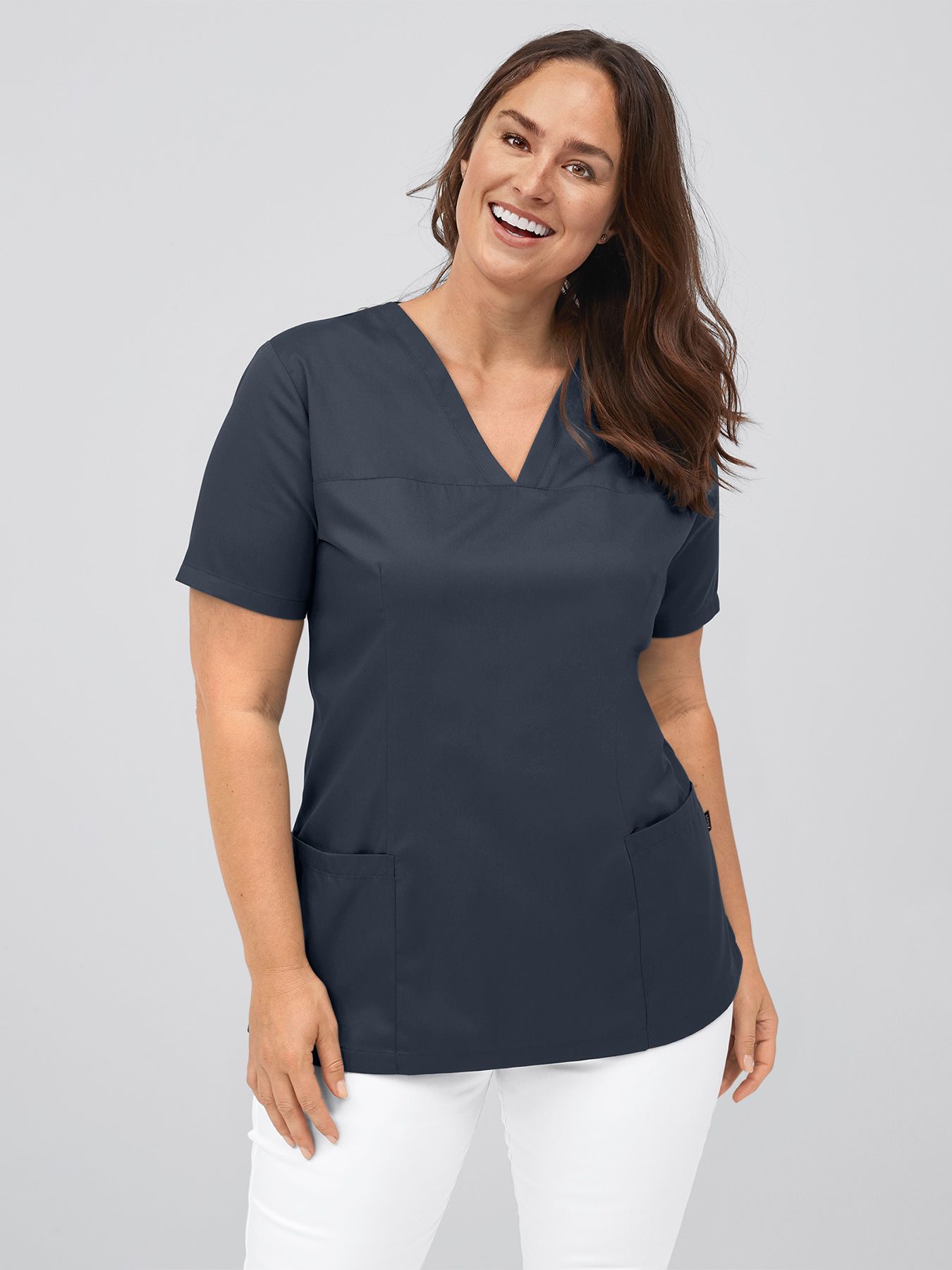 Slip-on tuniek met V-hals - 60°-was