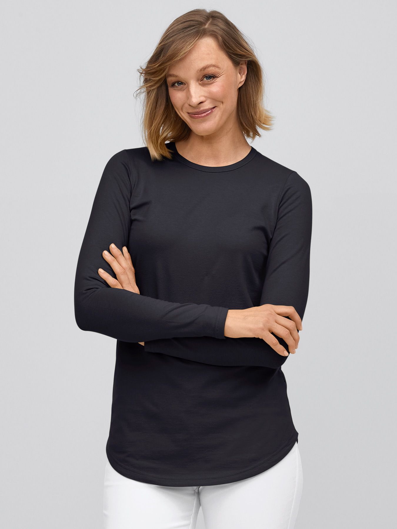Damesshirt met lange mouwen, 60°-was