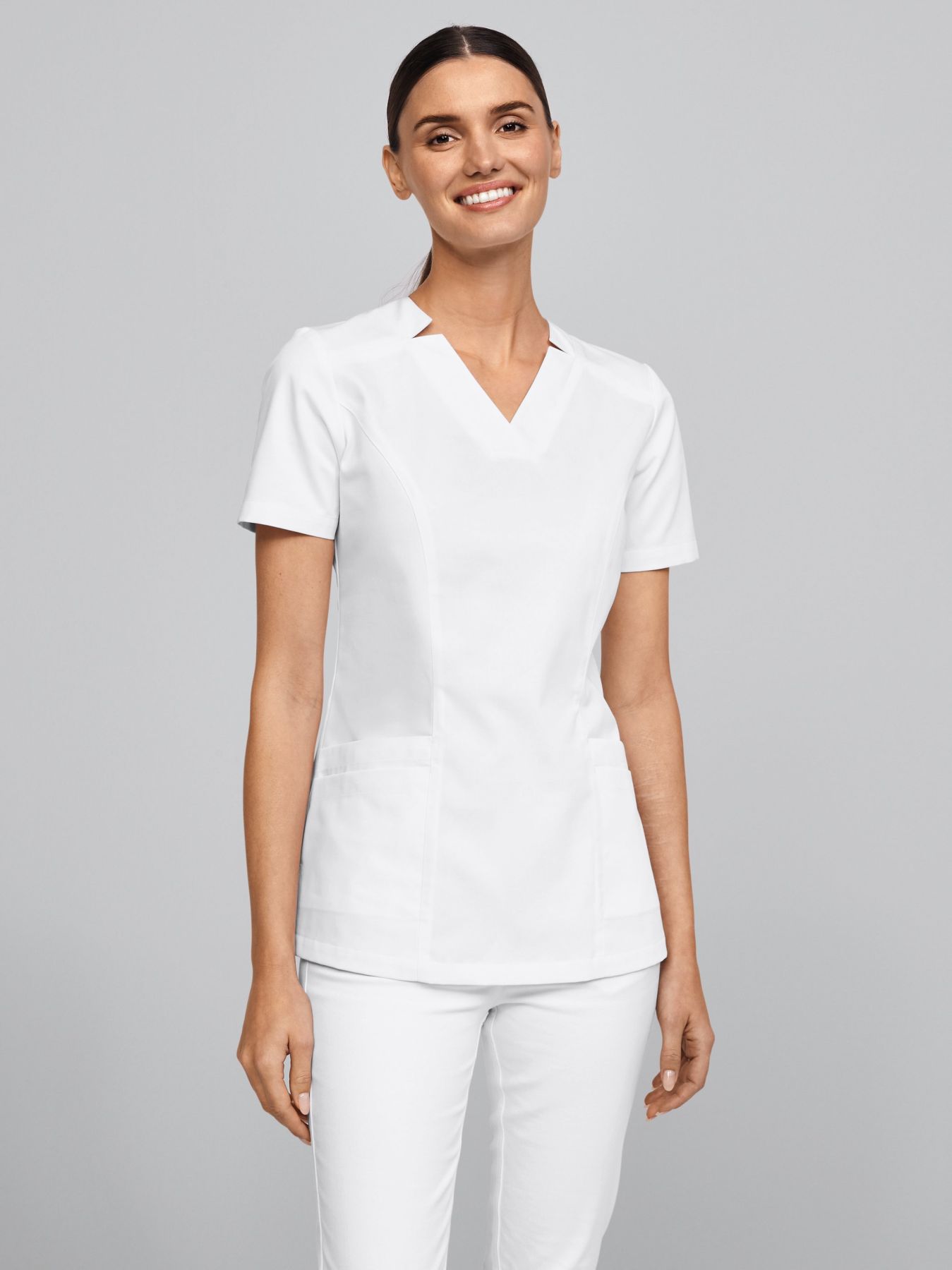 Slip-on damestuniek NANCY – wit