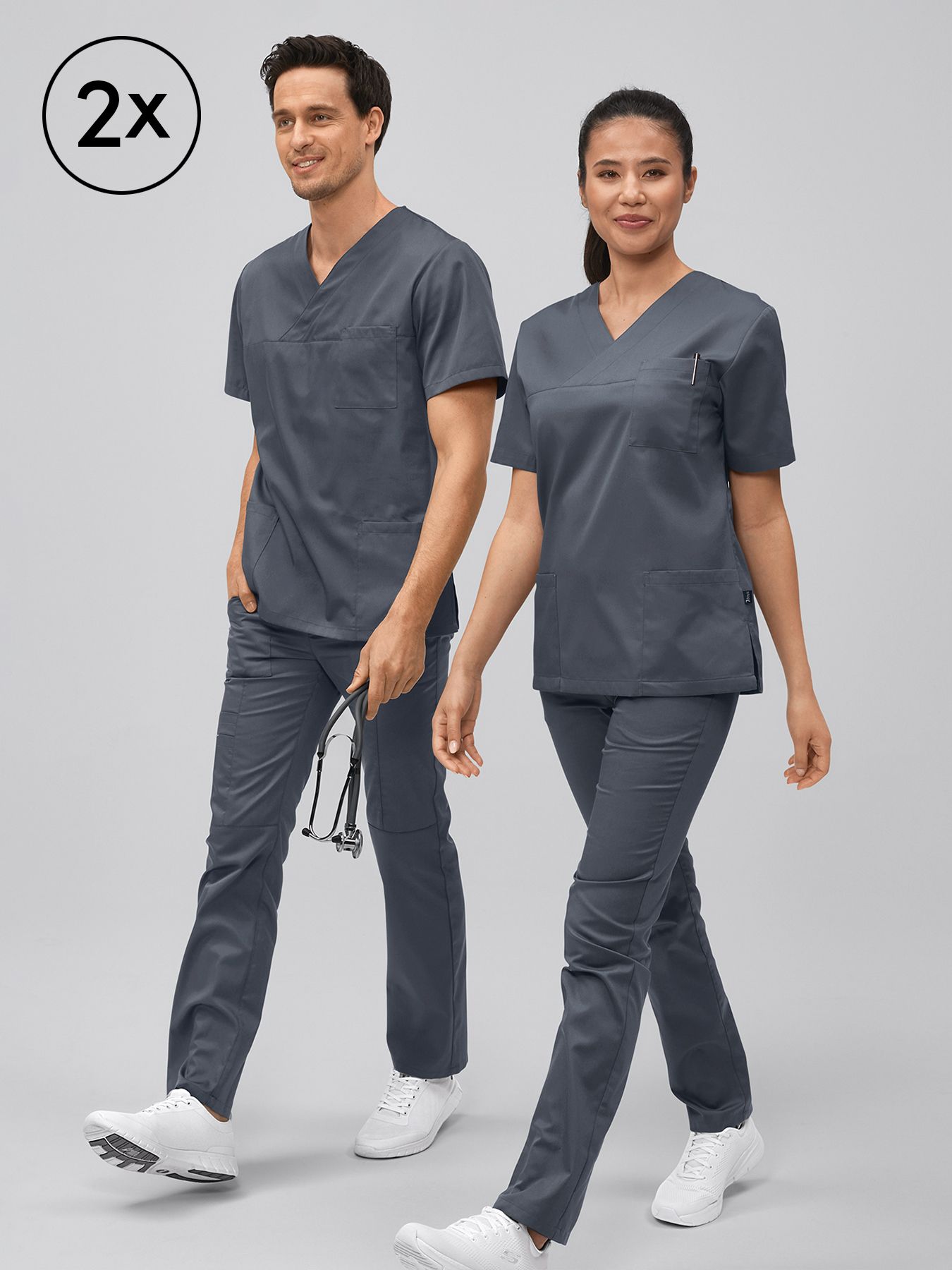 Unisex operatietuniek PISA – dubbelpak