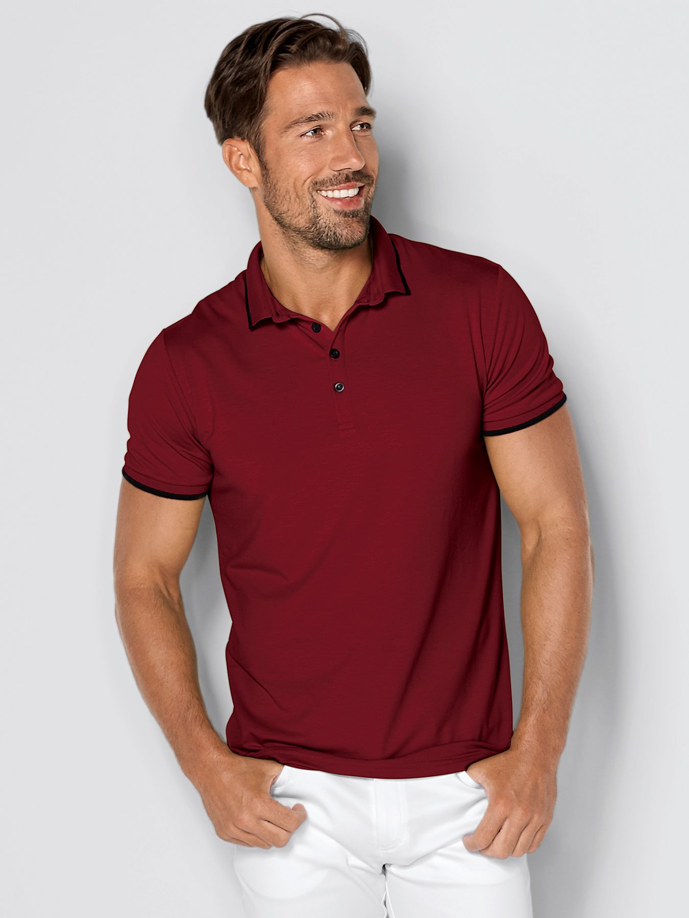 Poloshirt met viscose