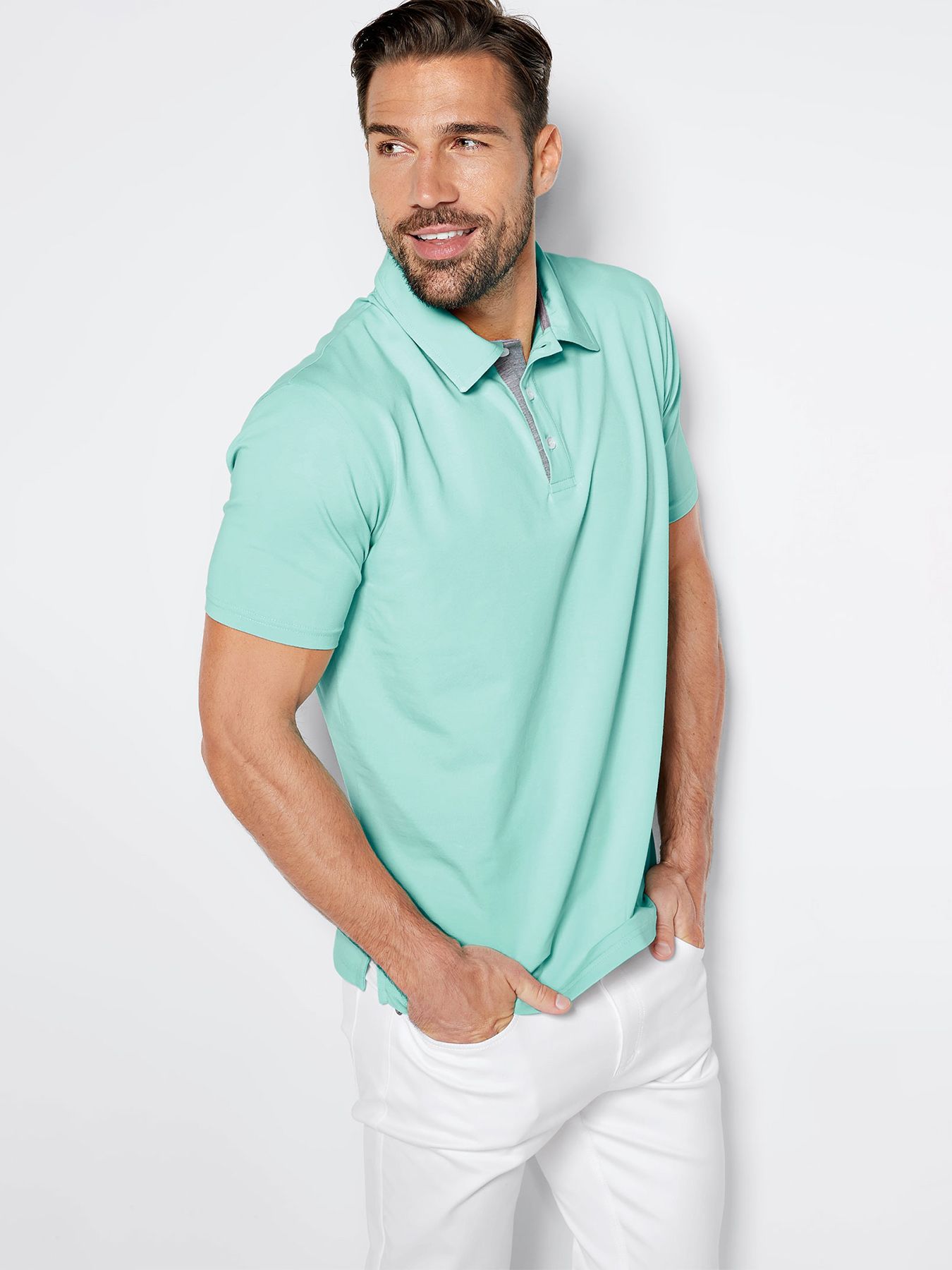 Herenshirt met kraag – single jersey 