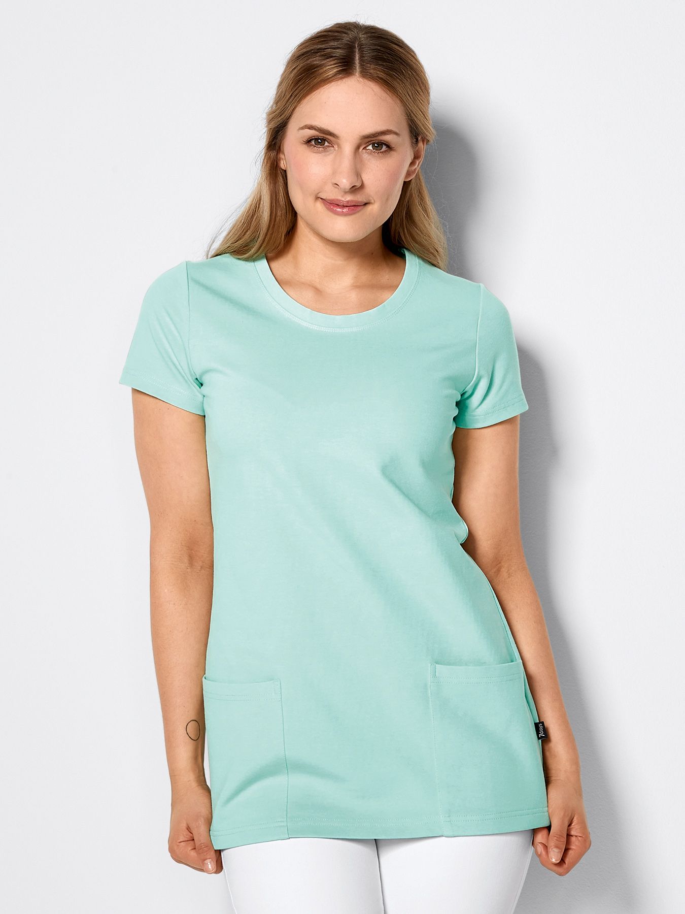 Longshirt van ondoorzichtige jersey