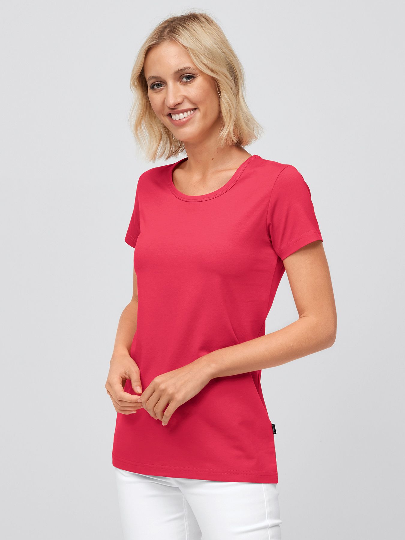 Dames T-shirt met iets langer achterpand CORIA