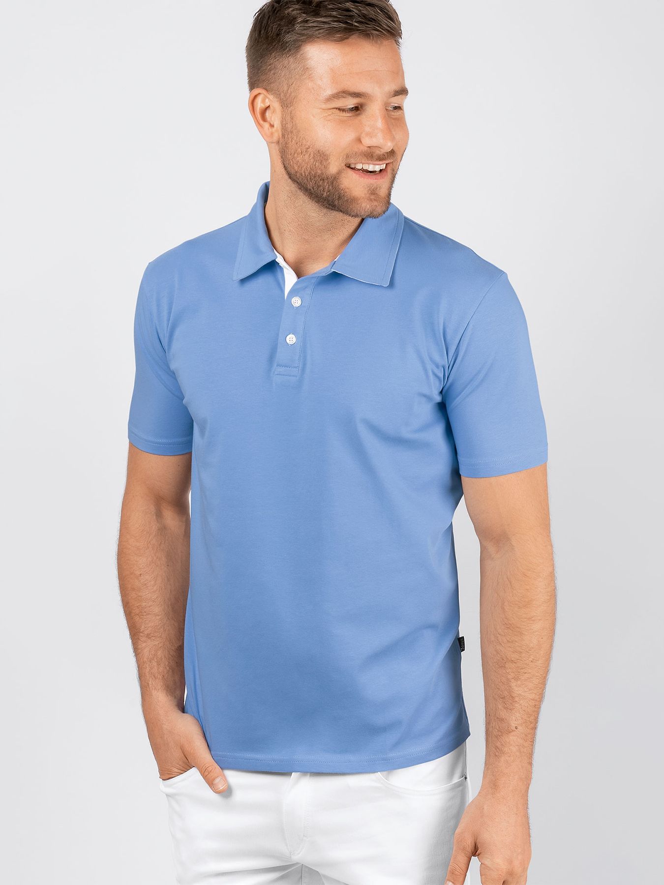 Herenshirt met kraag – single jersey 