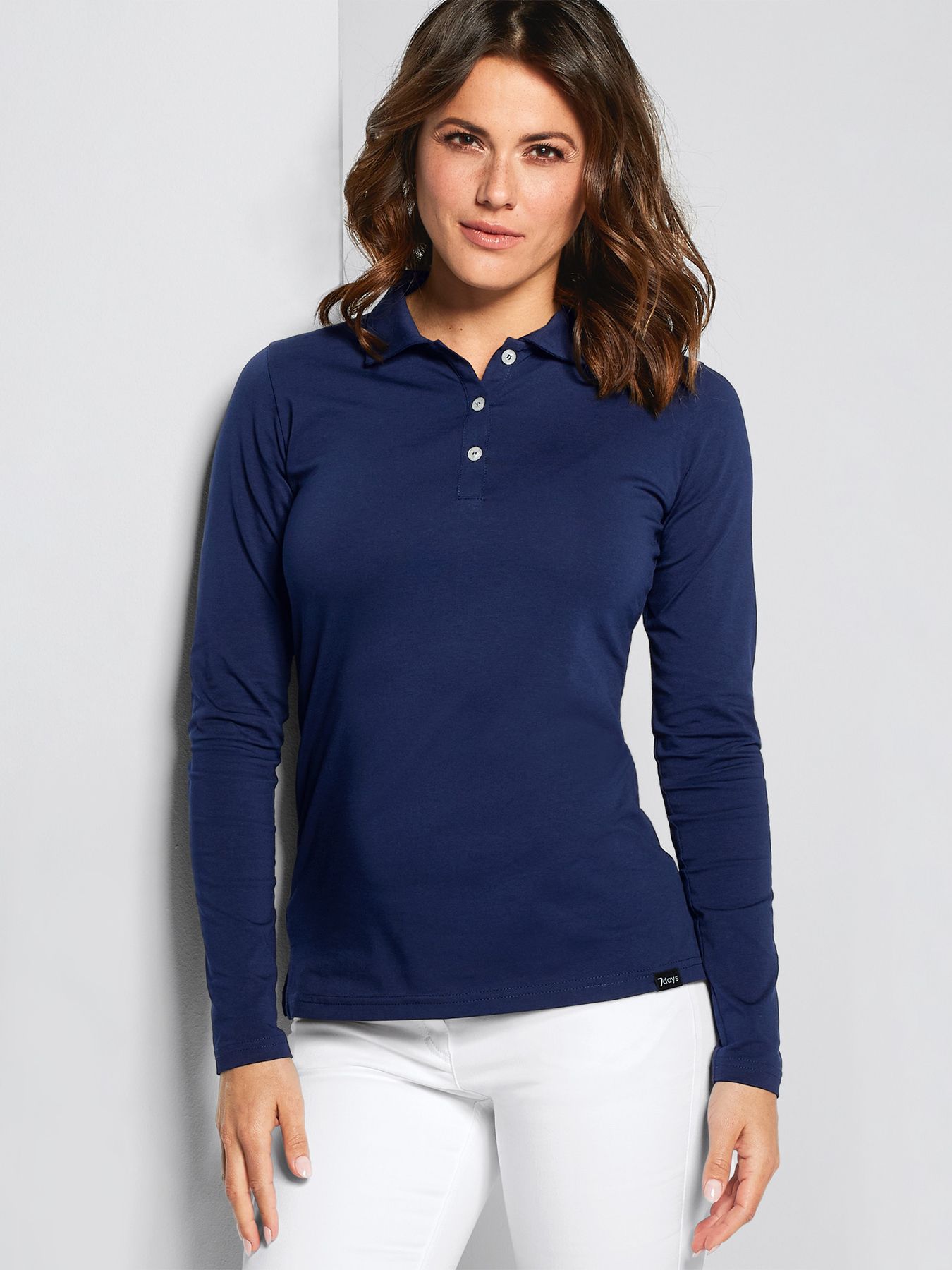 Damespolo met lange mouwen LODI – single jersey