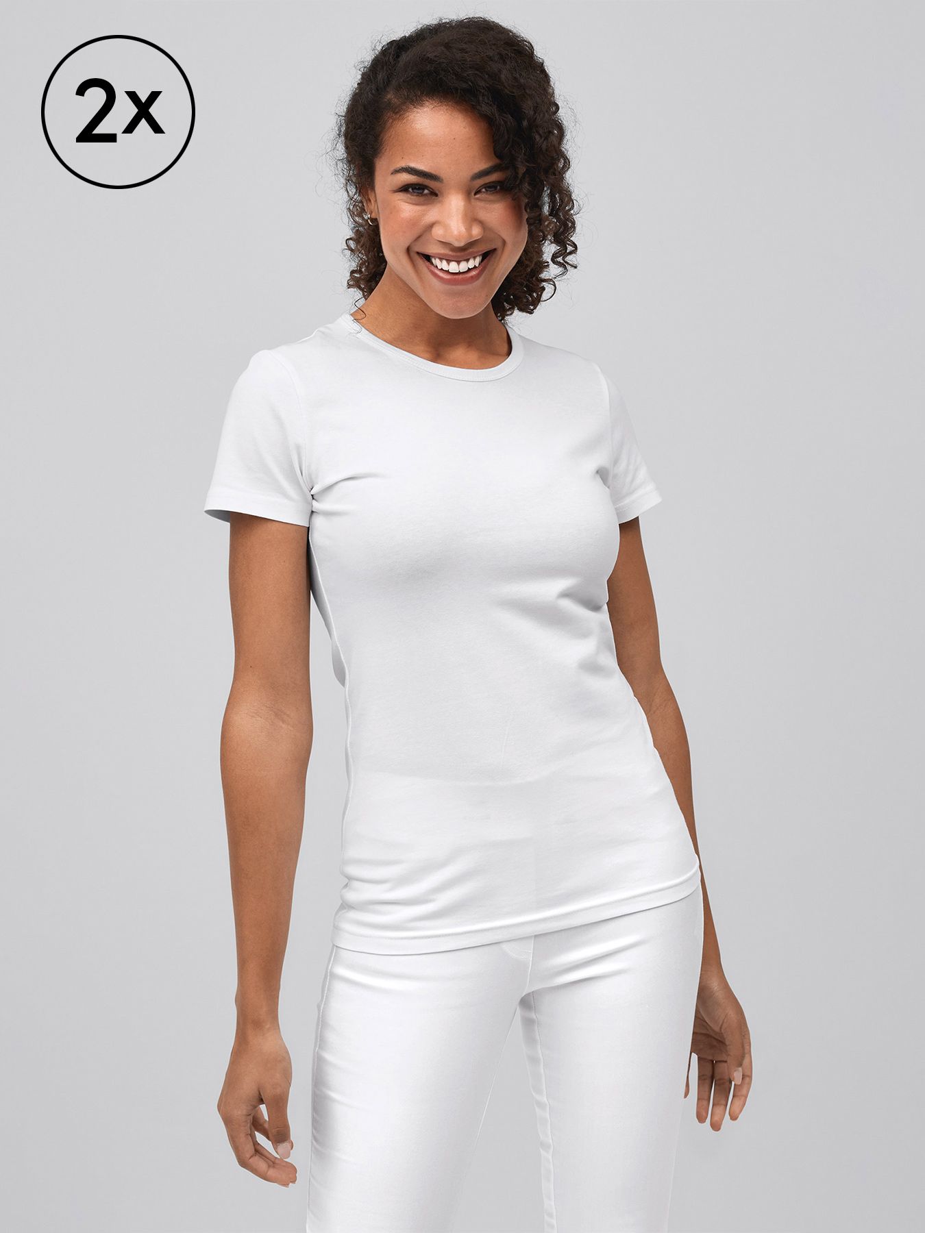 Dames T-shirt – dubbelpak, 60°-was
