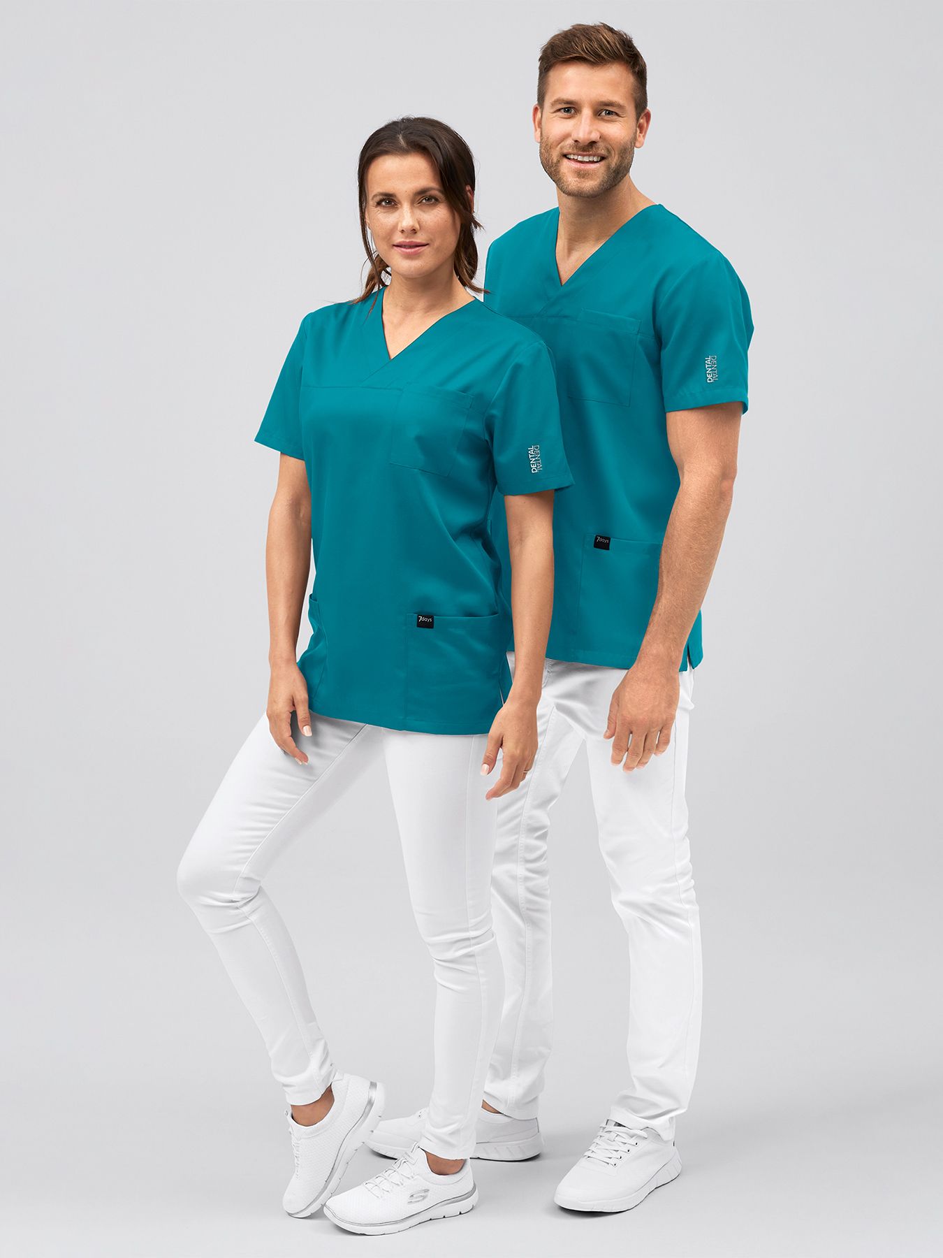 Unisex tuniek voor tandartsen – DENTAL borduurwerk