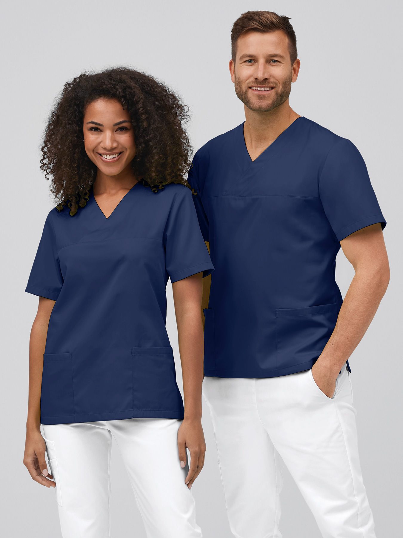 Slip-on tuniek unisex met V-hals – 60°-was