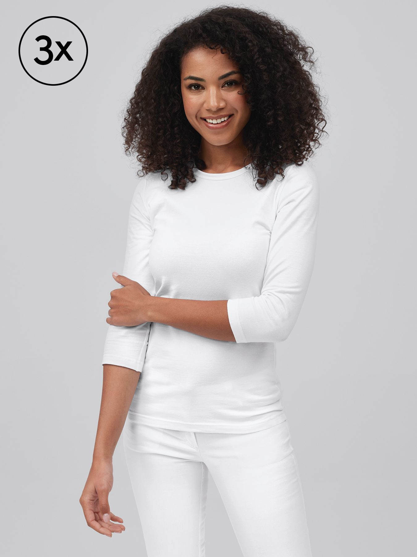 Shirt met ¾-mouw AREL 3-pack