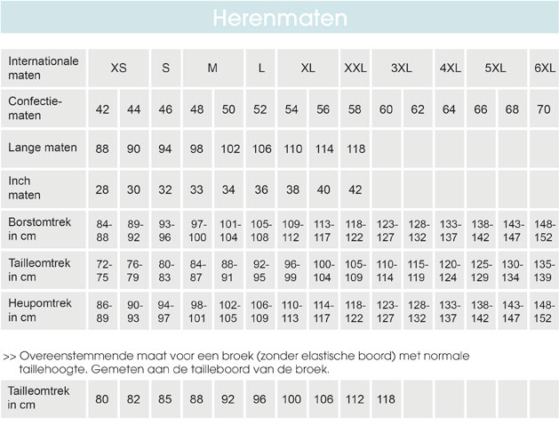 Kan weerstaan Pedagogie emotioneel Maten Broek Heren Top Sellers - www.nomastermitasycarcoma.com 1691877464